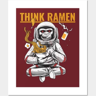 Think Ramen Space Monkey Posters and Art